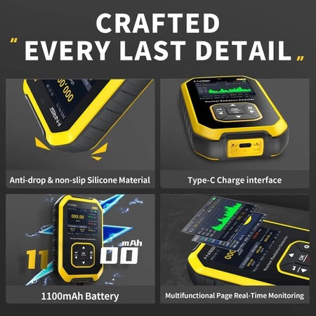 Licznik Geigera GC-01, max 10000 μSv/h, FNIRSI