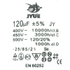 Kondensator rozruchowy do silnika 120µF 450VAC, CBB60, konektory, Ø65 × 133 mm