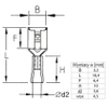 Konektor płaski żeński izolowany 2.8mm 0.5mm 0.5-1.5mm² - końcówka kablowa SGE