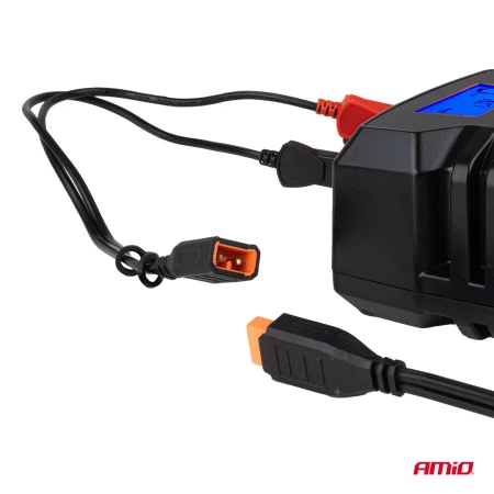 Prostownik AMiO cyfrowy AGM GEL STD LiFePo4 max 4A 6/12V PRO HOOK AMIO-04531