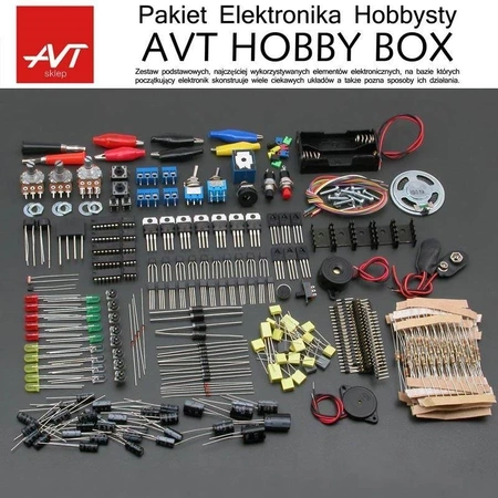 Zestaw elementów elektronicznych Elektronika Hobbysty AVT HOBBY BOX