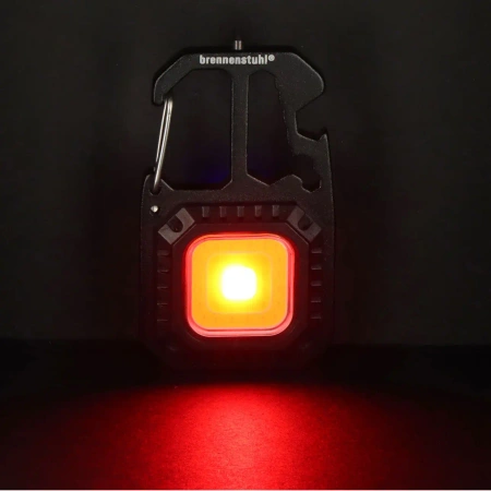 Mini latarka LED 600lm MTL600A – lampa warsztatowa z brelokiem, bitami i kluczami + zbijak szyb