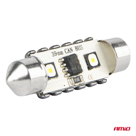Żarówka samochodowa LED CANBUS Festoon C5W 39mm 12V / 24V AMIO-04249, 2szt