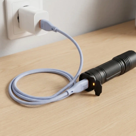 Kabel USB-A - USB-C, 2,4 A, 1 m, niebieski, Miccell, MIC-004038