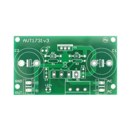 Zasilacz regulowany 1,5-32 V / 3 A na LM338 - PCB do projektu AVT 1731