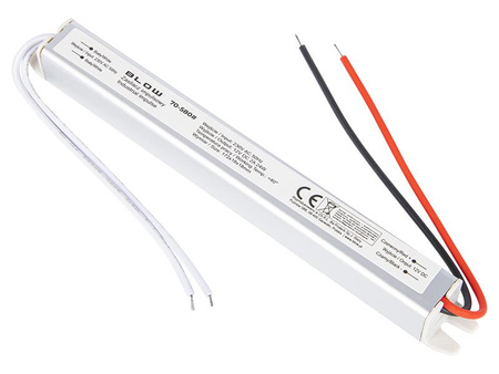 Zasilacz impulsowy do taśm LED 12 V, 2 A, 24 W, obudowa SLIM
