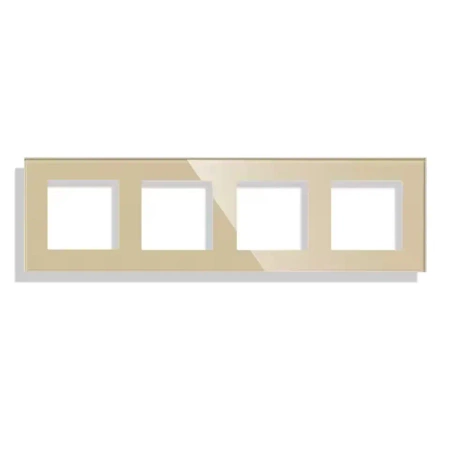 Ramka szklana - poczwórna - złota - do modułów Tawoia Glass