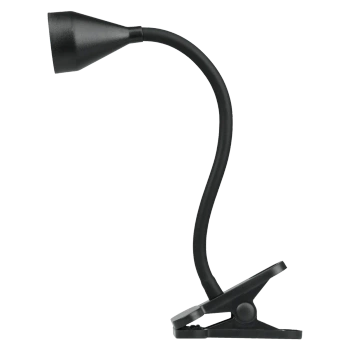 Lampka LED z klipsem i regulacją jasności, 4 W, 320 lm, 4000 K, czarna