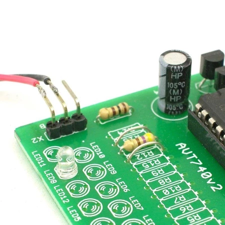 Dotykowy generator dźwięku syreny z niebieską diodą LED - zlutowany KIT AVT 740