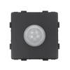 Czujnik ruchu PIR 200W (60W LED) czarny podtynkowy z ramką szklaną - Tawoia Glass