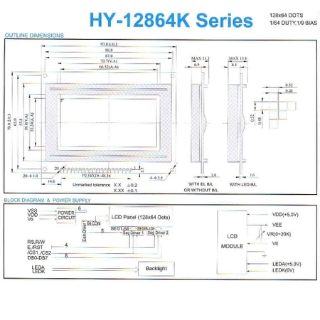 LCD graficzny 128x64 PG-128064D-FHW K/W-E6