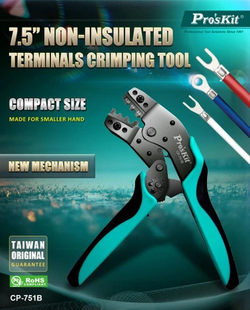 Zaciskarka konektorów nieizolowanych 1.5-6mm2, Proskit CP-751B