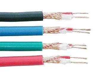 Przewód mikrofonowy stereo, 2 żyły + ekran, średnica 6 mm, niebieski, 1 mb