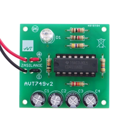 Kolorowy gadżet LED RGB z losową zmianą 7 barw - KIT AVT 749