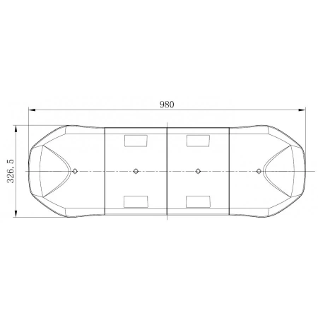 Belka ostrzegawcza LED na dach pojazdu, 98 cm, 64W, 128 LED, światło pomarańczowe, wsporniki, BLK0013