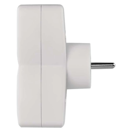 Rozgałęźnik sieciowy 230V, 2 gniazda, 10A, biały, EMOS P0028