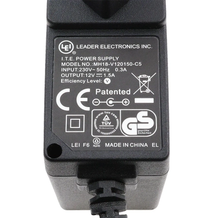 Zasilacz impulsowy 12V 1.5A, wtyk DC 2.5/5.5 prosty