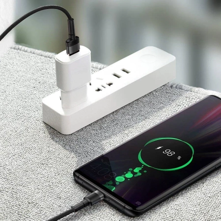 Kabel USB-A - USB-C, 40 W, 1 m, czarno-szary, Baseus