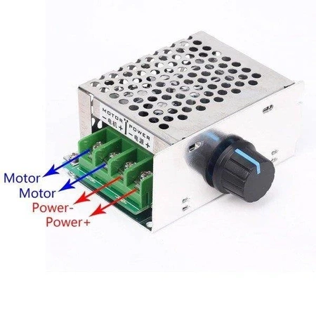 Regulator prądu stałego PWM 10-50V DC 20A - regulator obrotów silnika