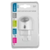 Lampka nocna LED z czujnikiem zmierzchu QM352 DPM, 1 W, 230 V, obrotowa 360°, biała