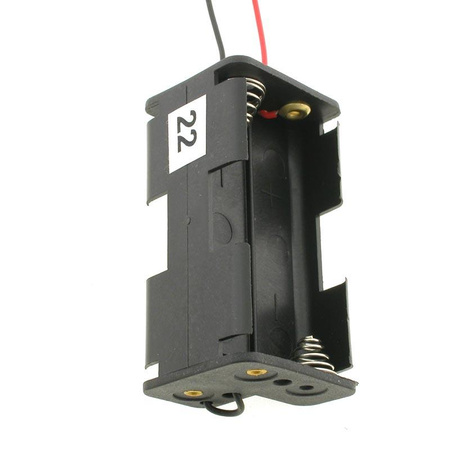 Koszyk baterii AA x3 kątowy z przewodami