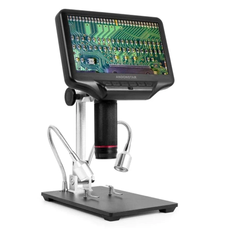 Mikroskop HDMI do lutowania SMD, serwisu elektroniki i kontroli PCB, ekran 7″ – Andonstar AD407