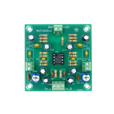 Przedwzmacniacz mikrofonowy stereo - zlutowany KIT AVT 1033