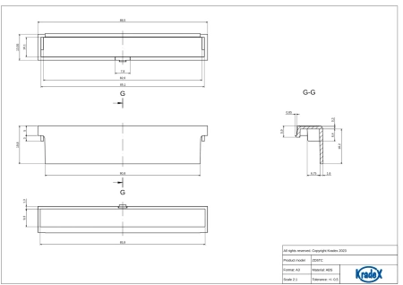 Obudowa na szynę DIN do Raspberry Pi 5 ABS V0 KRADEX ZD3005 PI5J ABS V0