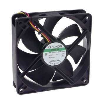 Wentylator osiowy Sunon 120×120×25 mm, 12 V DC, 183 m³/h, wyjście F