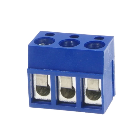 Złącze śrubowe 3 pola, raster 5, h=9mm kątowe DG300