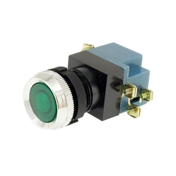 Przełącznik tablicowy LA19-11 monostabilny 24mm 5A 380V zielony