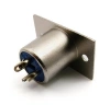 Gniazdo XLR męskie 3-pin montażowe chromowane