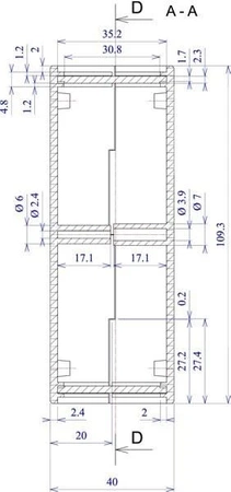 Obudowa uniwersalna z panelami bocznymi 90,0 mm × 110,0 mm × 40,0 mm z PS, kolor czarny Z5 KRADEX