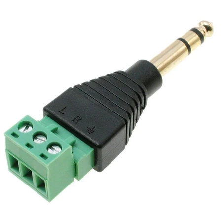 Wtyk jack 6.3 stereo, 3 pin ze złączem ARK