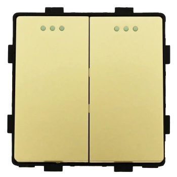 Moduł - Włącznik światła schodowy podwójny - złoty - Tawoia Glass