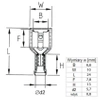 Konektor płaski żeński w pełnej izolacji 6.3mm 0.8mm 4-6mm² - końcówka kablowa SGE