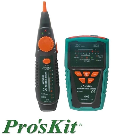 Tester LAN RJ45, RJ11, szukacz par przewodów, NCV, Proskit MT-7028