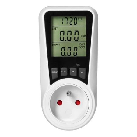 Watomierz, Licznik energii do gniazdka, 16A, 2 taryfy, VIRONE EM5