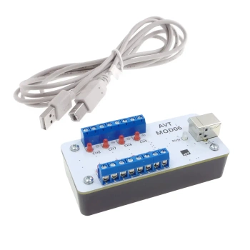 Moduł wejść i wyjść do komputera, 8 linii I/O na USB, AVT MOD06