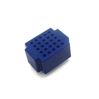 Mini płytka stykowa, 25 pól, bez lutowania, raster 2,54 mm, niebieska