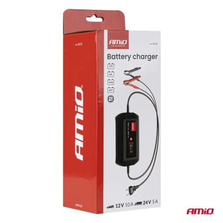 Prostownik AMiO cyfrowy STD GEL AGM WET max 10A 12/24V 04525