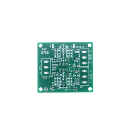 Filtr pasmowo-zaporowy 50Hz stereo do redukcji brumu - KIT AVT 5753