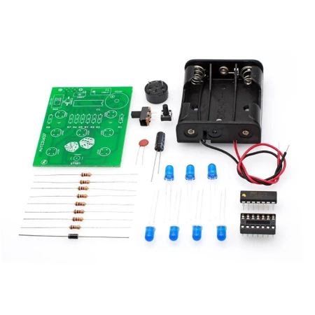 Pikająca kostka do gry, AVTEDU637. Zestaw DIY do nauki lutowania