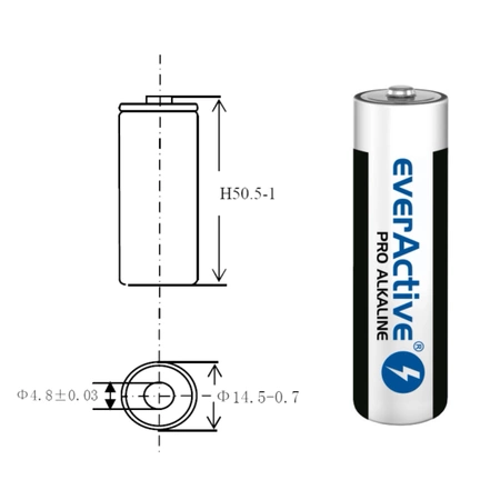 Baterie alkaliczne LR6 / AA 1,5 V, 10 szt., seria Pro, everActive