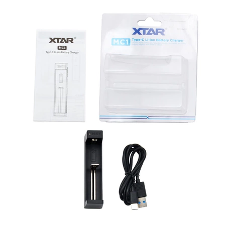 Ładowarka akumulatorów Li-Ion 18650 i innych, Xtar MC1, złącze USB-C