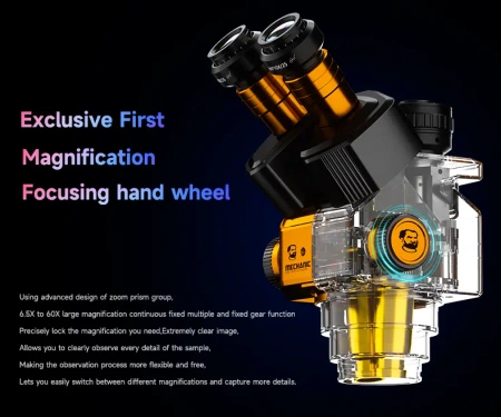 Mikroskop trzy-okularowy stereo Robot Z4 Mechanic