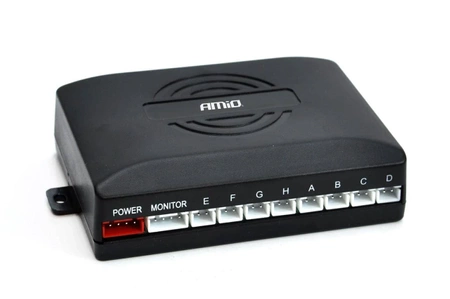 System czujników parkowania, wyświetlacz LED, 8 czarnych czujników (przód-tył) 22mm