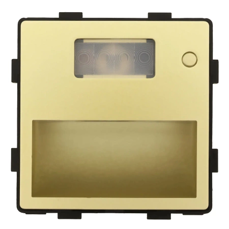 Lampka schodowa LED 230V 1.5W z czujką ruchu - szklana ramka - złoty - Tawoia Glass