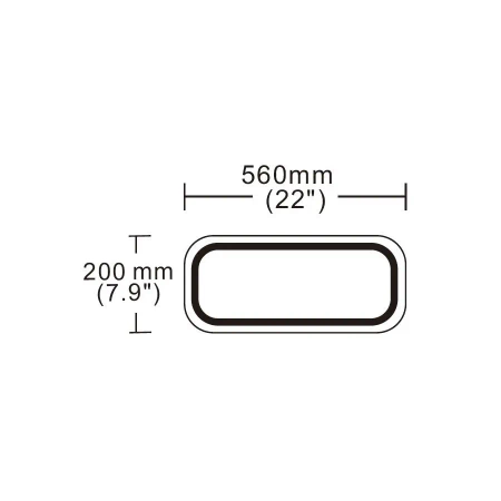 Belka ostrzegawcza LED ze sterownikiem, 560x200x40mm TB2 blue BLK0066