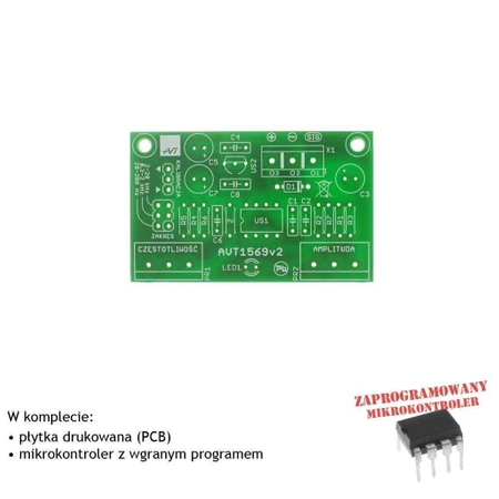 Generator akustyczny 20Hz - 20kHz, PCB i mikroprocesor do projektu AVT1569